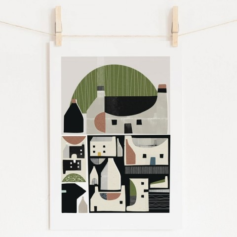 Wee Crofts - Limited Edition mounted print Made in Scotland Wee Crofts - Limited Edition mounted print Made in Scotland
