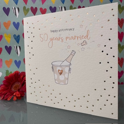 Wedding Anniversary card 50 - Happy Anniversary, 50 years married