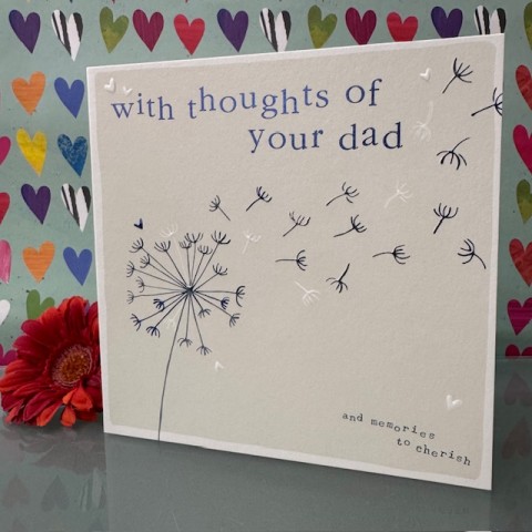 Sympathy card - With thoughts of your dad Sympathy card - With thoughts of your dad
