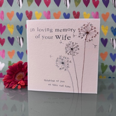 Sympathy card - In loving memory of your wife Sympathy card - In loving memory of your wife
