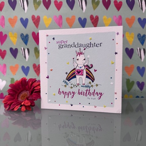 Birthday card Granddaughter- Super granddaughter happy birthday Birthday card Granddaughter- Super granddaughter happy birthday