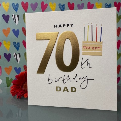 Birthday card 70 Dad - Happy 70th birthday Dad