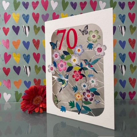 Birthday card 70 - 70 cut-out design Birthday card 70 - 70 cut-out design