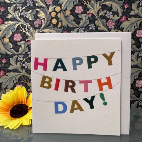 Birthday card - Happy birthday! (bunting) Birthday card - Happy birthday! (bunting)