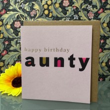 Birthday card Aunty - Happy birthday aunty
