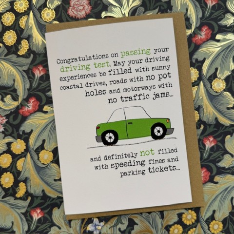 Driving test card - Congratulations.. Driving test card - Congratulations..