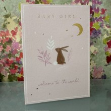 Baby girl card - Baby Girl, welcome to the world
