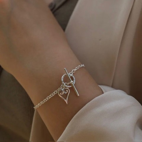 Handcrafted Scottish jewellery - Heart Bracelet Handcrafted Scottish jewellery - Heart Bracelet