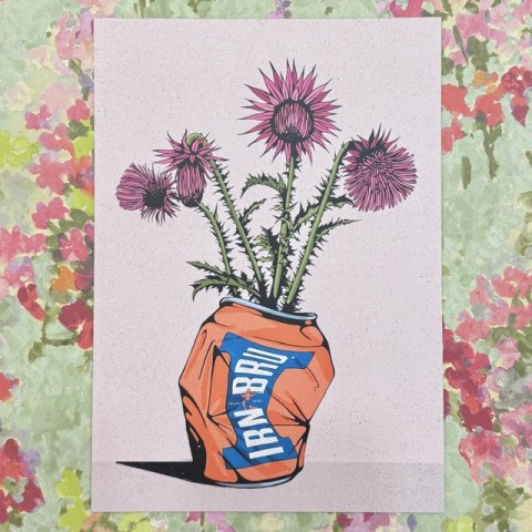 Irn Bru & Thistles print - Made in the UK Irn Bru & Thistles print - Made in the UK