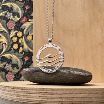 Handcrafted Scottish jewellery - Wave pendant